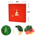 Load image into Gallery viewer, Snowman &amp; Christmas Tree Pop Up Card
