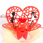 Load image into Gallery viewer, Love Heart Wings Pop Up Card
