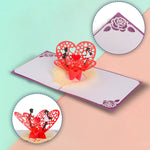 Load image into Gallery viewer, Love Heart Wings Pop Up Card
