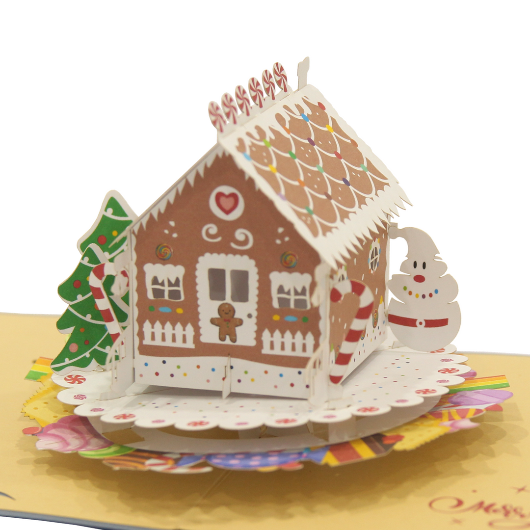 Gingerbread House Christmas Pop Up Card