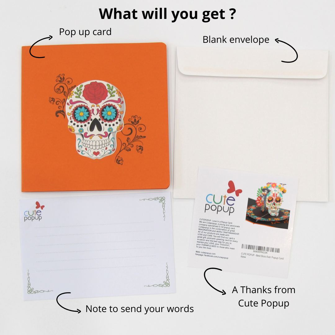 Day of The Dead Pop Up Card