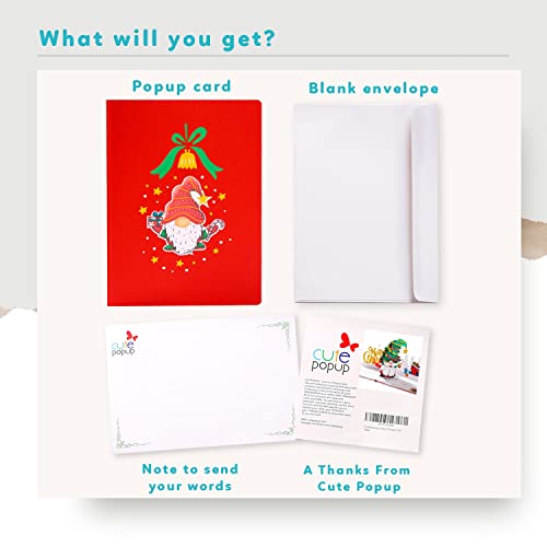 Happy Gnome Christmas Pop Up Card