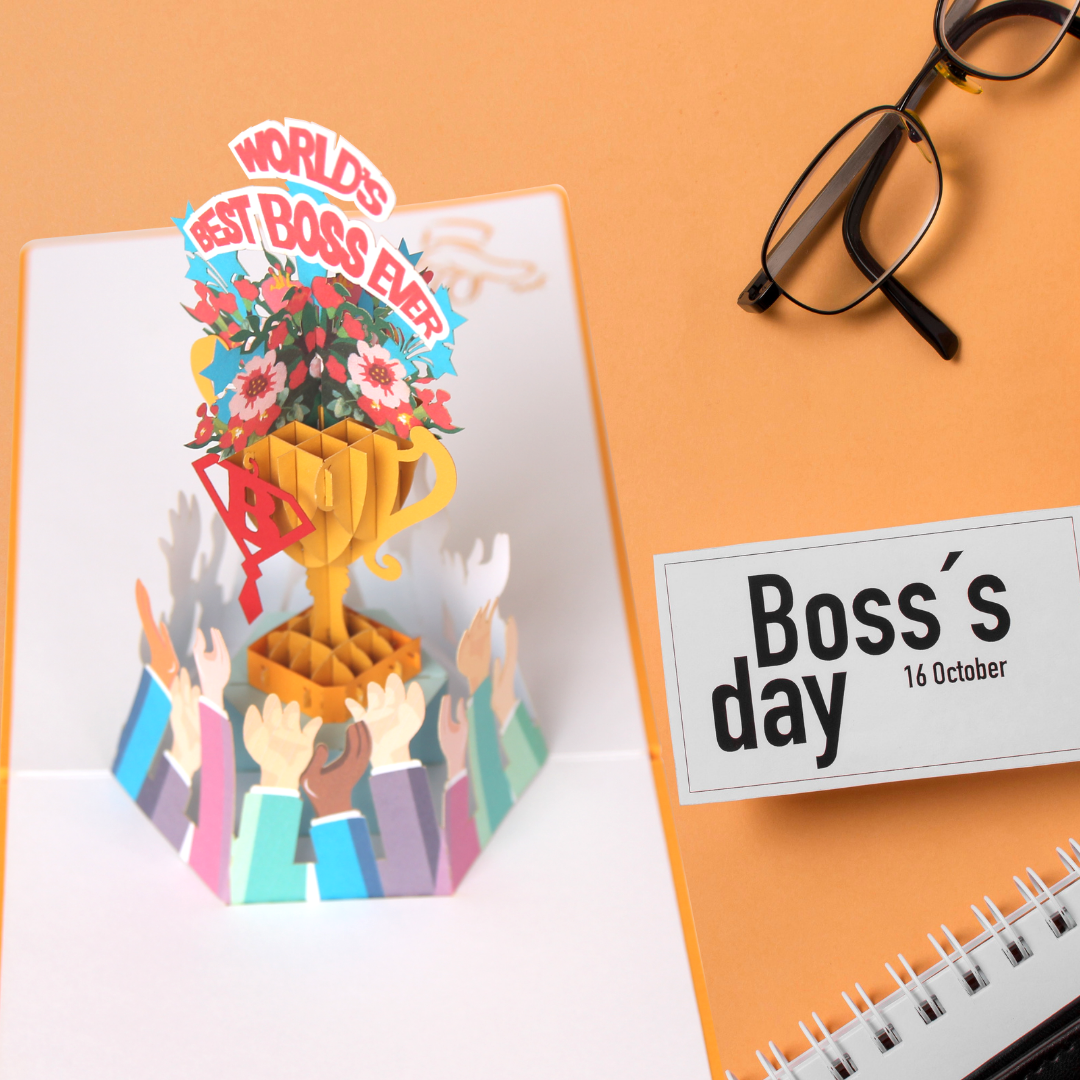 Happy Boss Day Pop Up Card