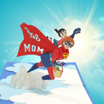 Load image into Gallery viewer, Supermom Pop Up Card
