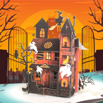 Load image into Gallery viewer, Ghost House Halloween Pop Up Card
