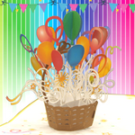 Load image into Gallery viewer, Balloon Basket Pop Up Card
