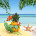 Load image into Gallery viewer, Funny Pineapple Drink Pop Up Card
